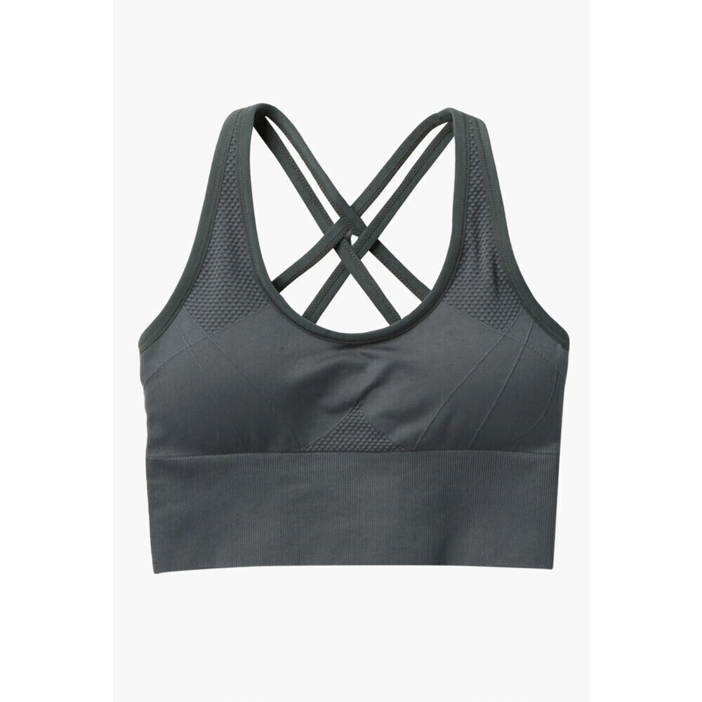 Z BY ZELLA Women's Seamless Crossback Bralette In Green Ponderosa Size XS